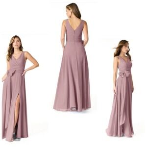 Azazie Bianca Womens Formal Bridesmaid Prom Dress Gown Maxi Princess Fairy HOCO